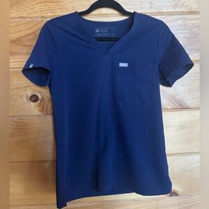 Figs Catarina One-Pocket Scrub Top XS Navy